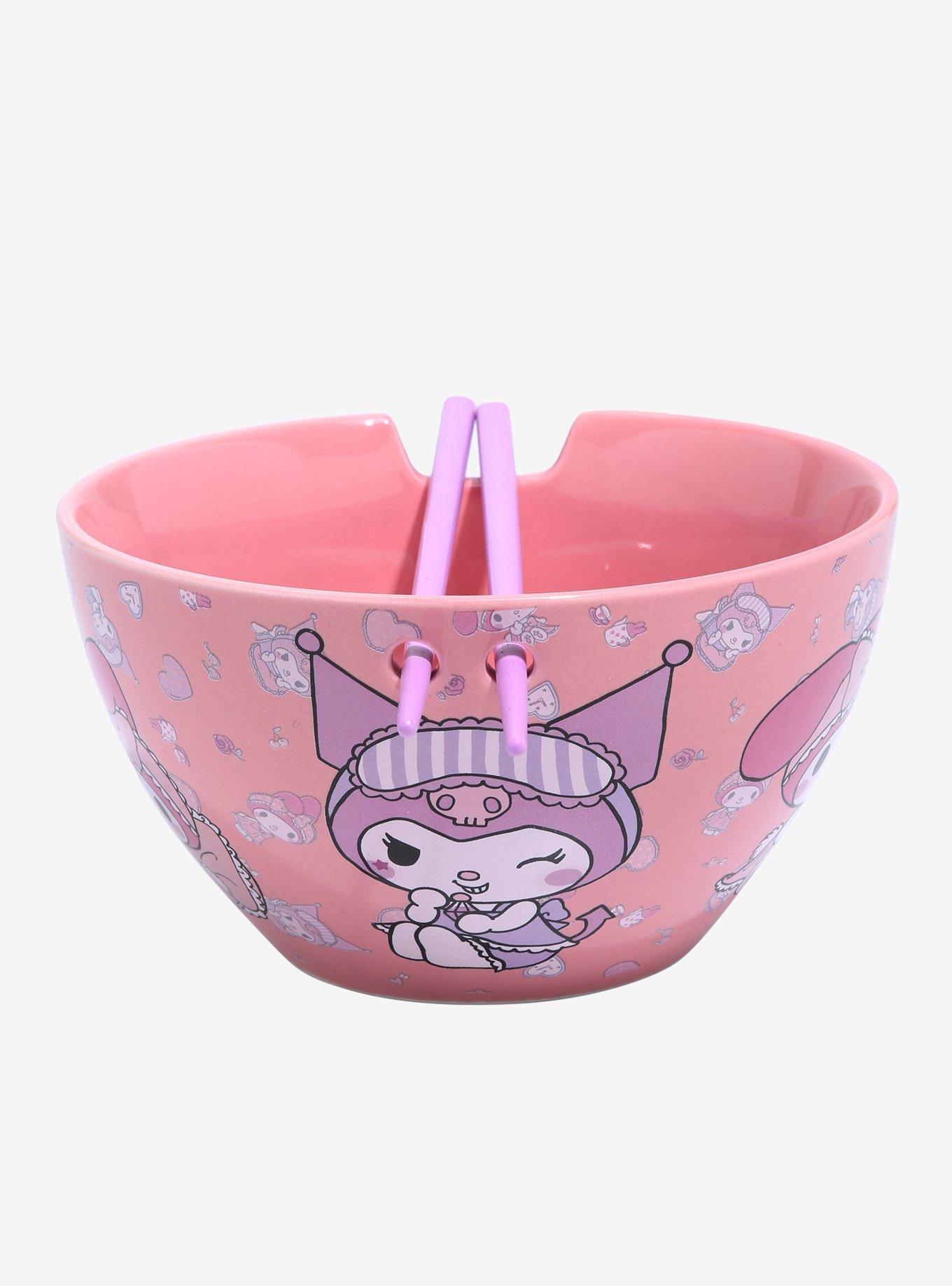 My Melody & Kuromi Slumber Party Ramen Bowl With Chopsticks, , alternate