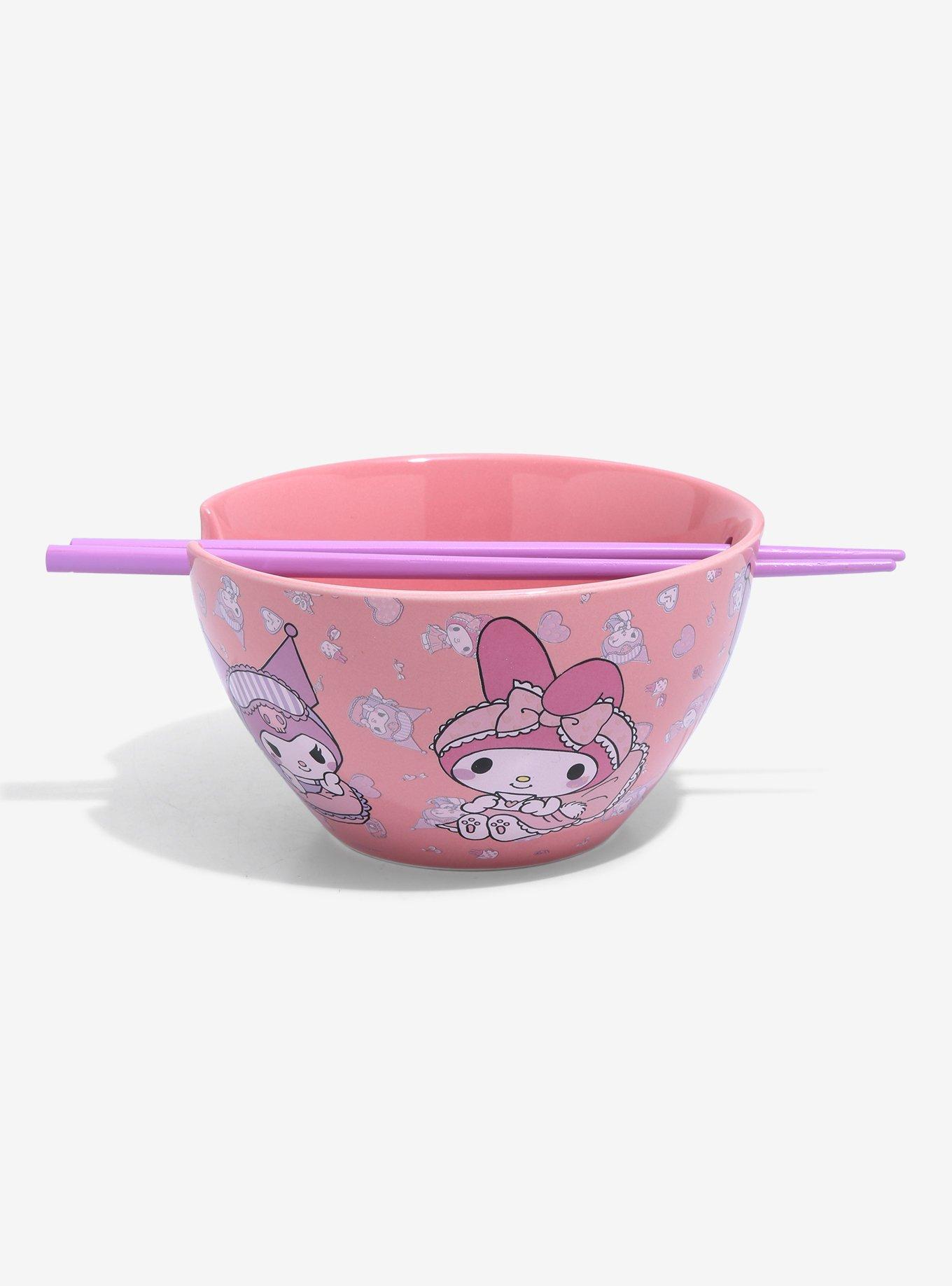 My Melody & Kuromi Slumber Party Ramen Bowl With Chopsticks, , alternate