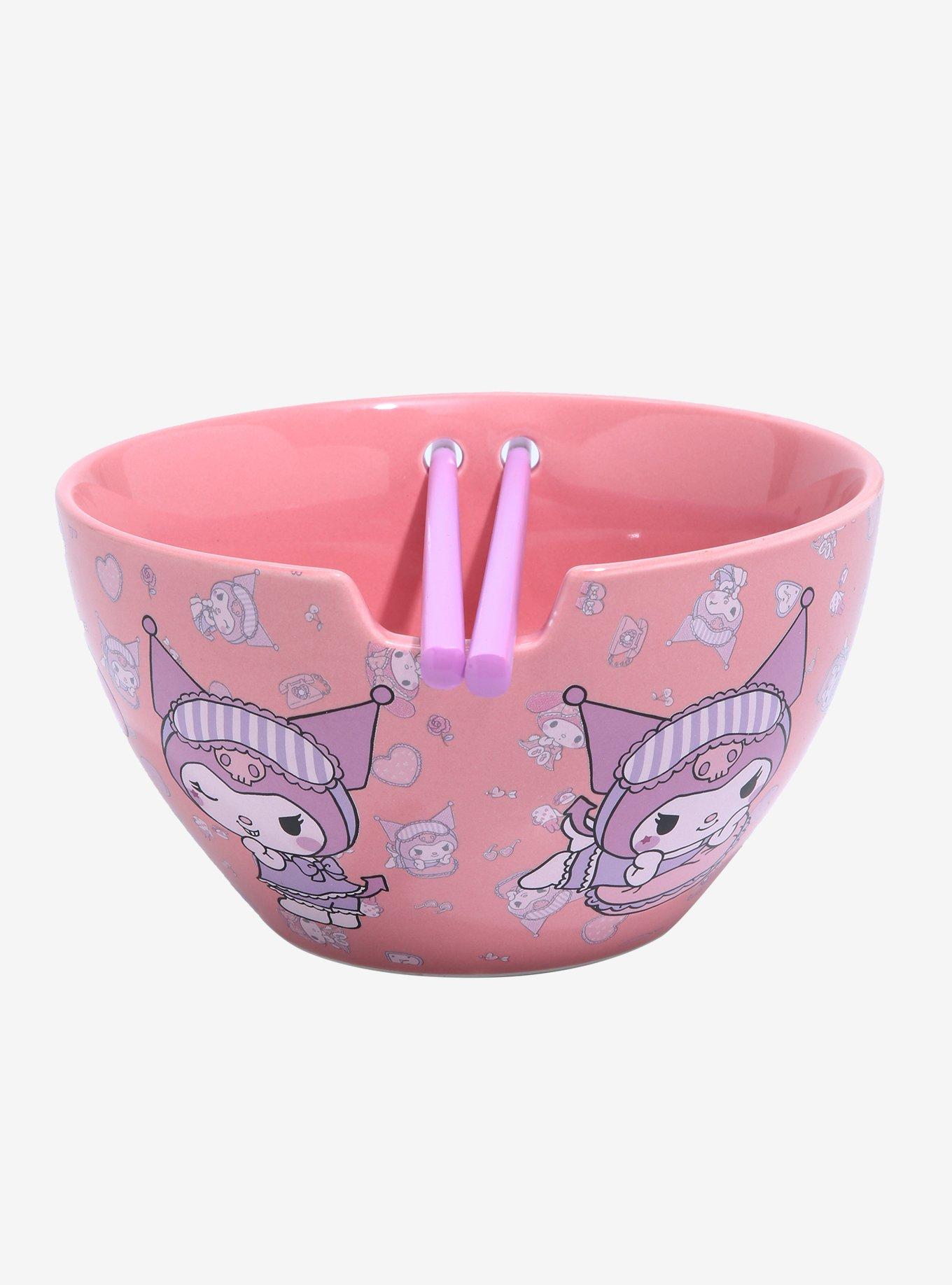 My Melody & Kuromi Slumber Party Ramen Bowl With Chopsticks, , alternate