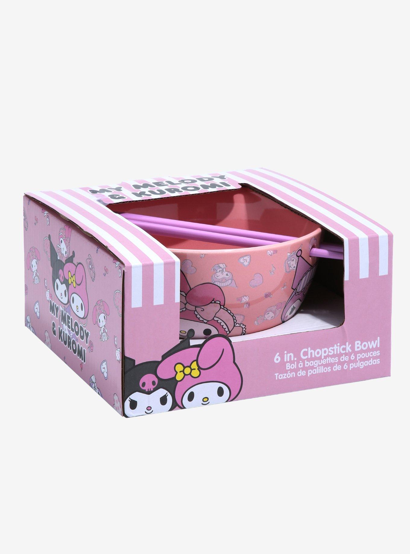 My Melody & Kuromi Slumber Party Ramen Bowl With Chopsticks, , alternate