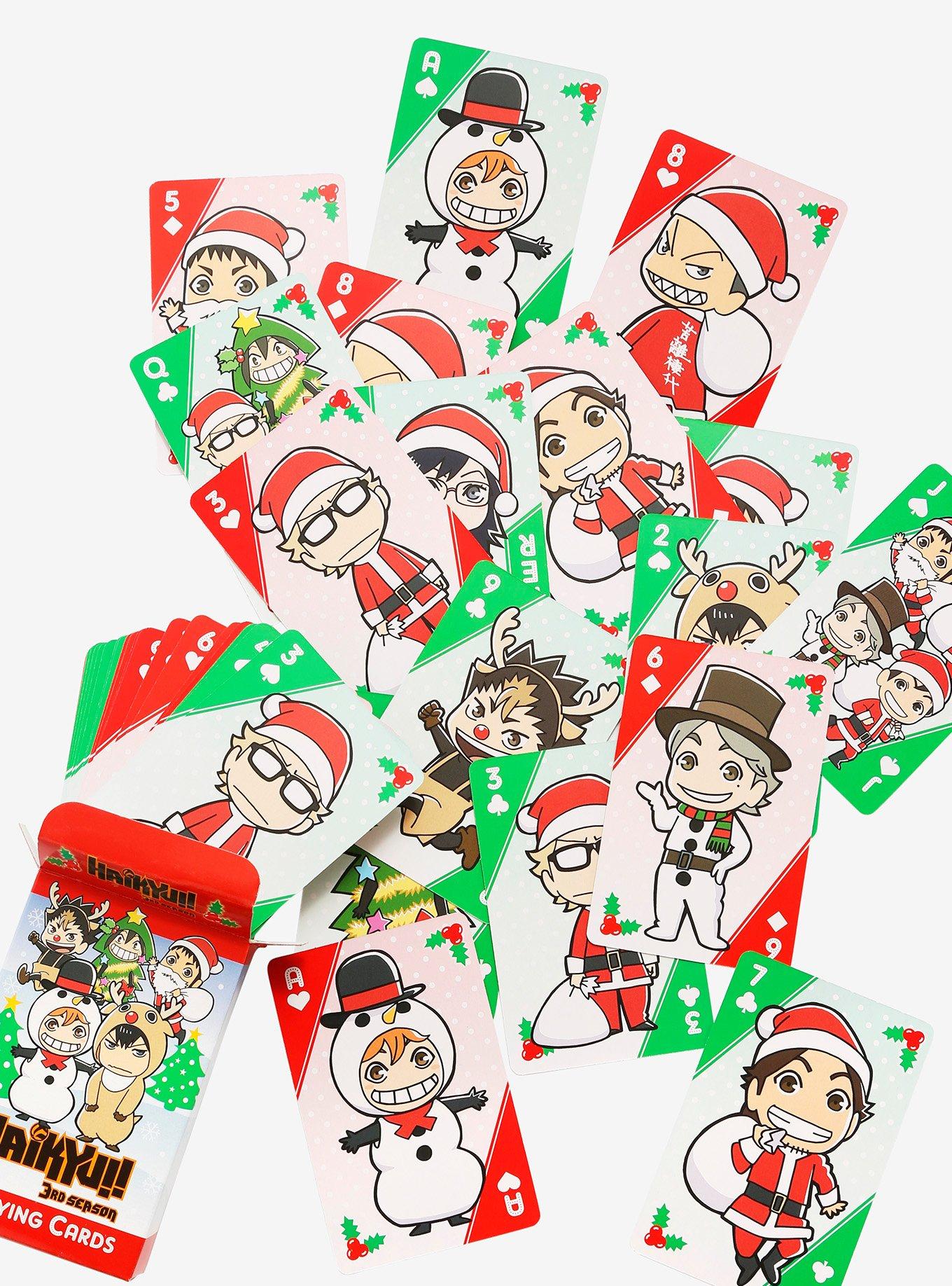 Haikyu!! Karasuno High Holiday Chibi Characters Playing Cards, , alternate