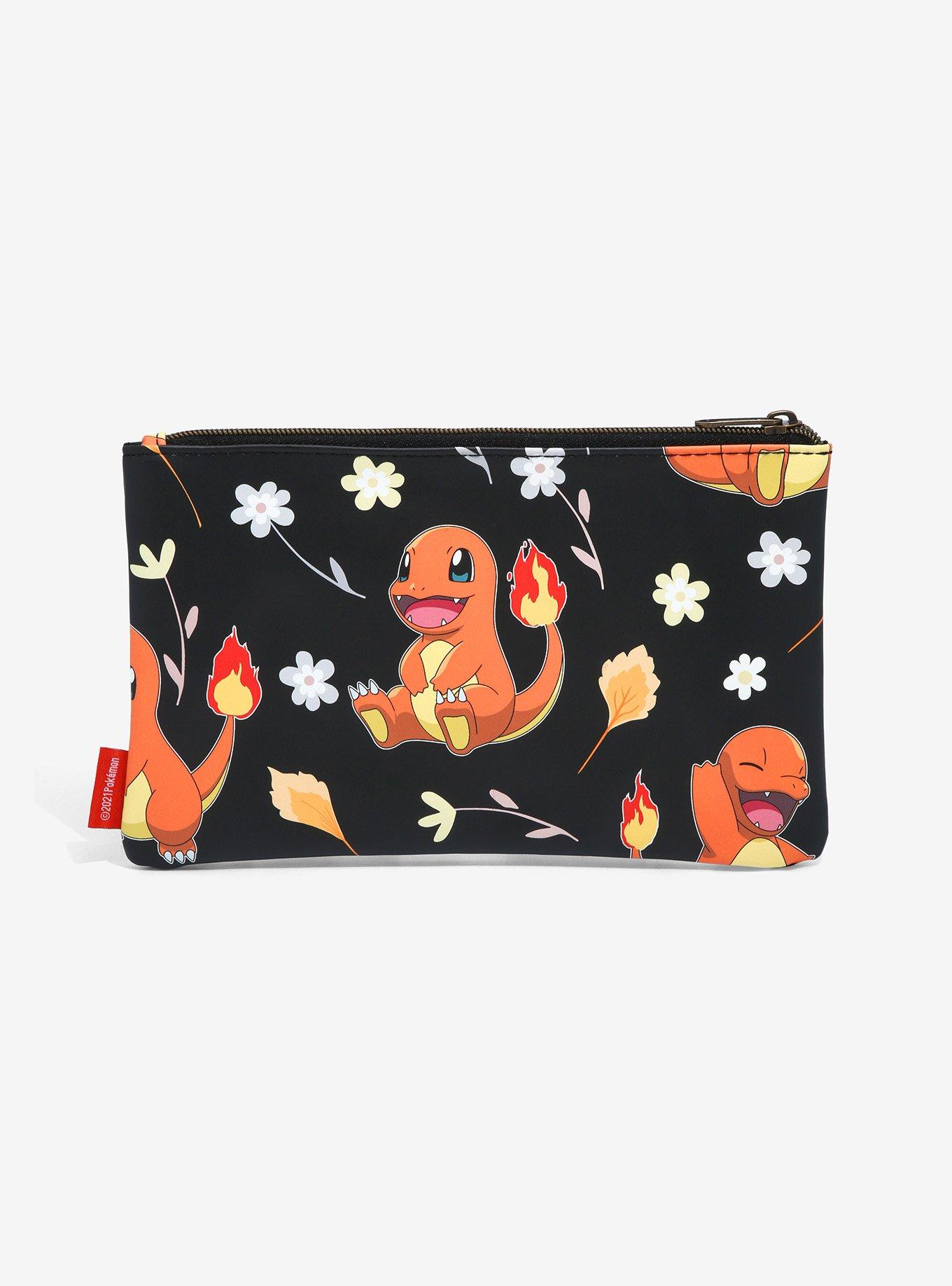 Loungefly Pokemon Charmander Floral Makeup Bag, , alternate