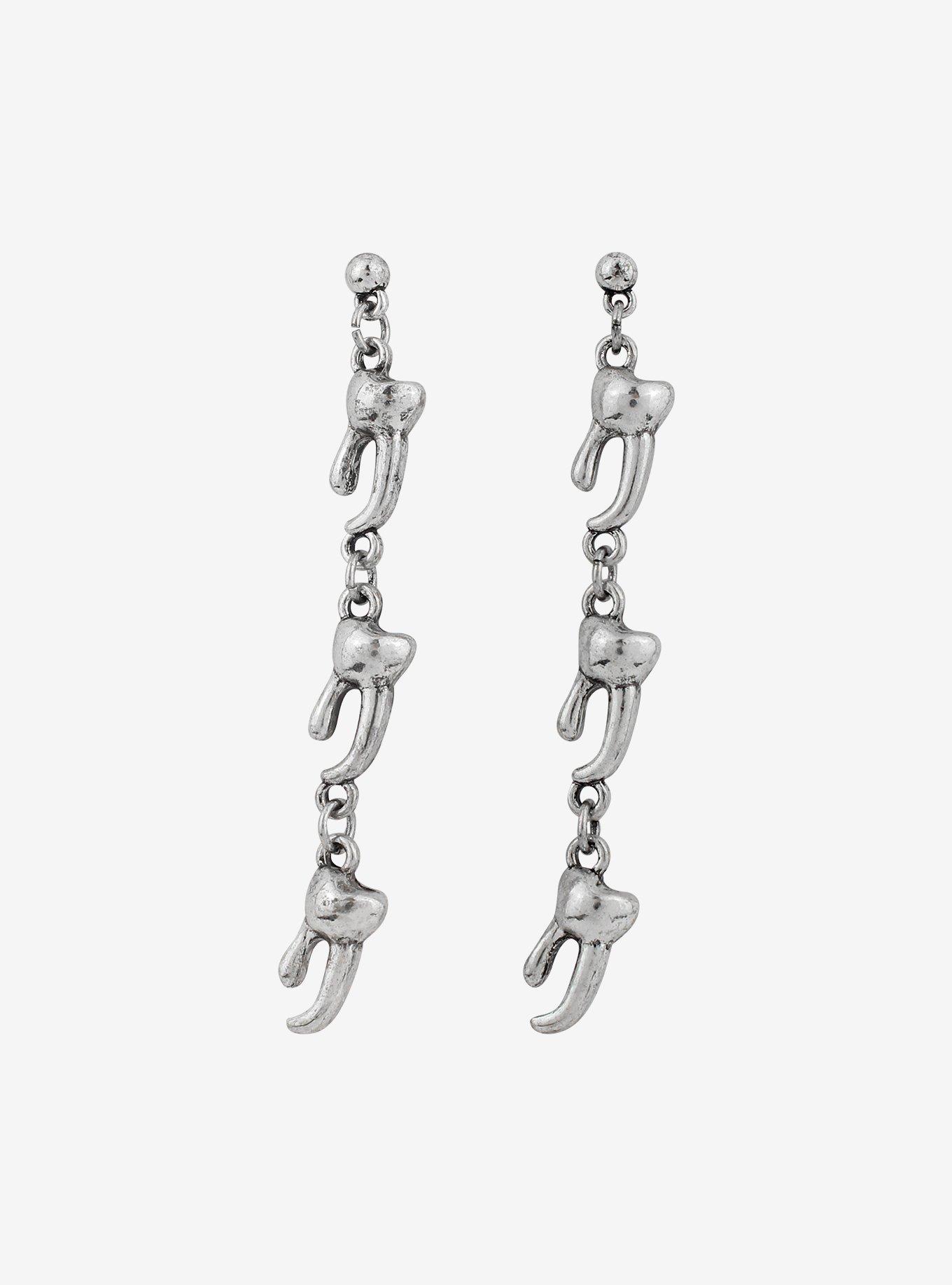 Teeth Drop Earrings, , alternate