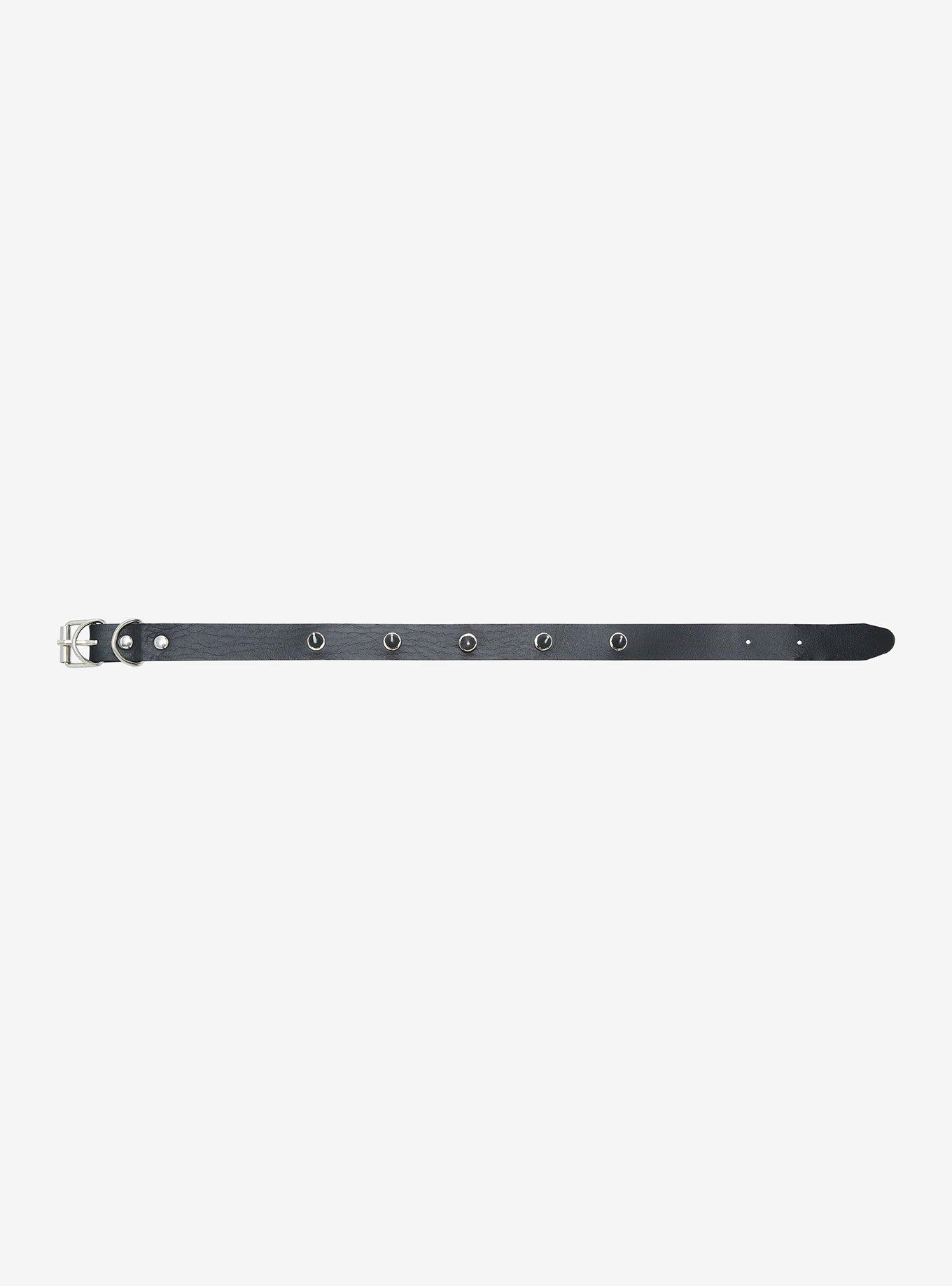 Black Large Spike Choker, , alternate
