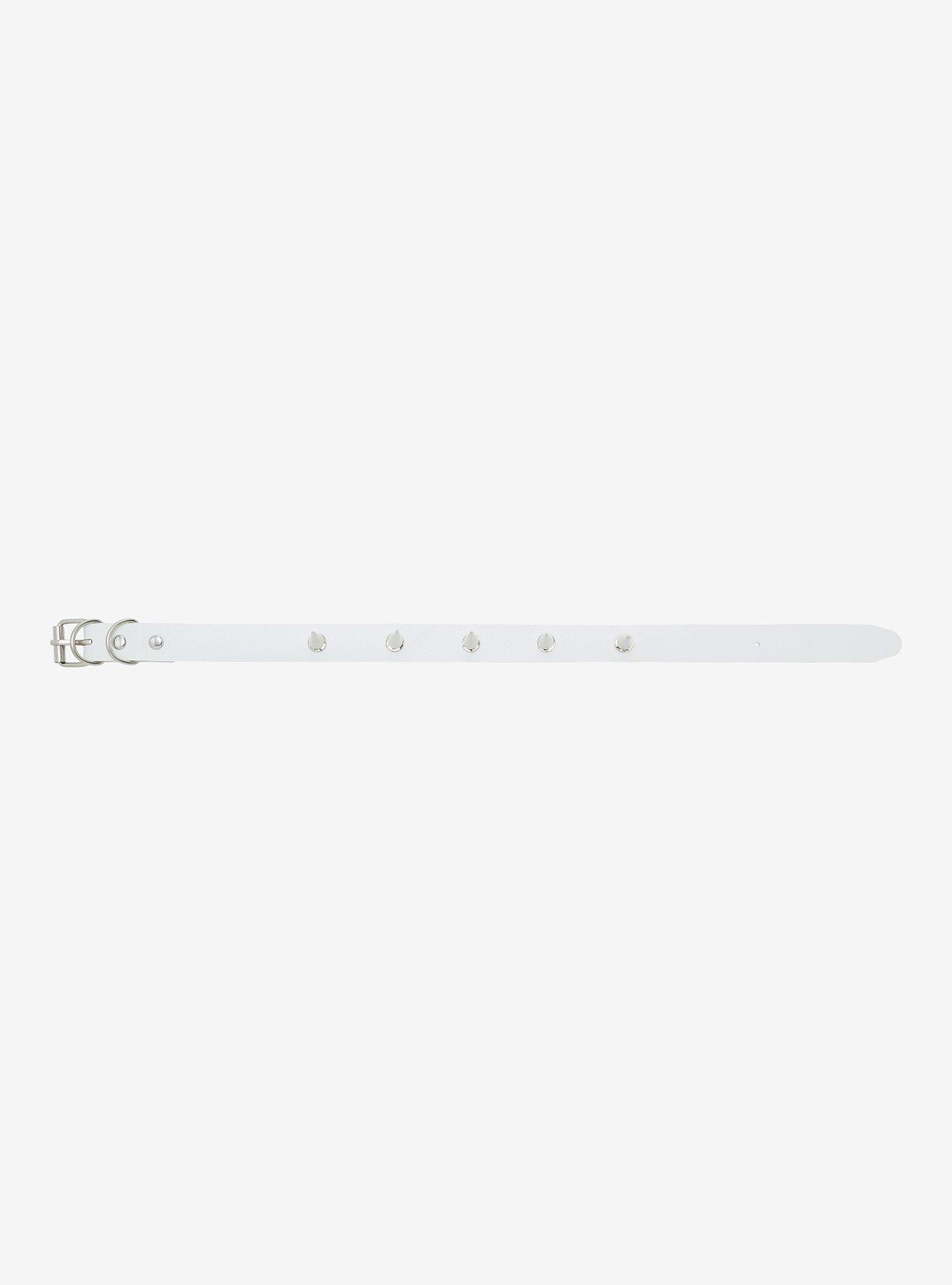 White Large Spike Choker, , alternate