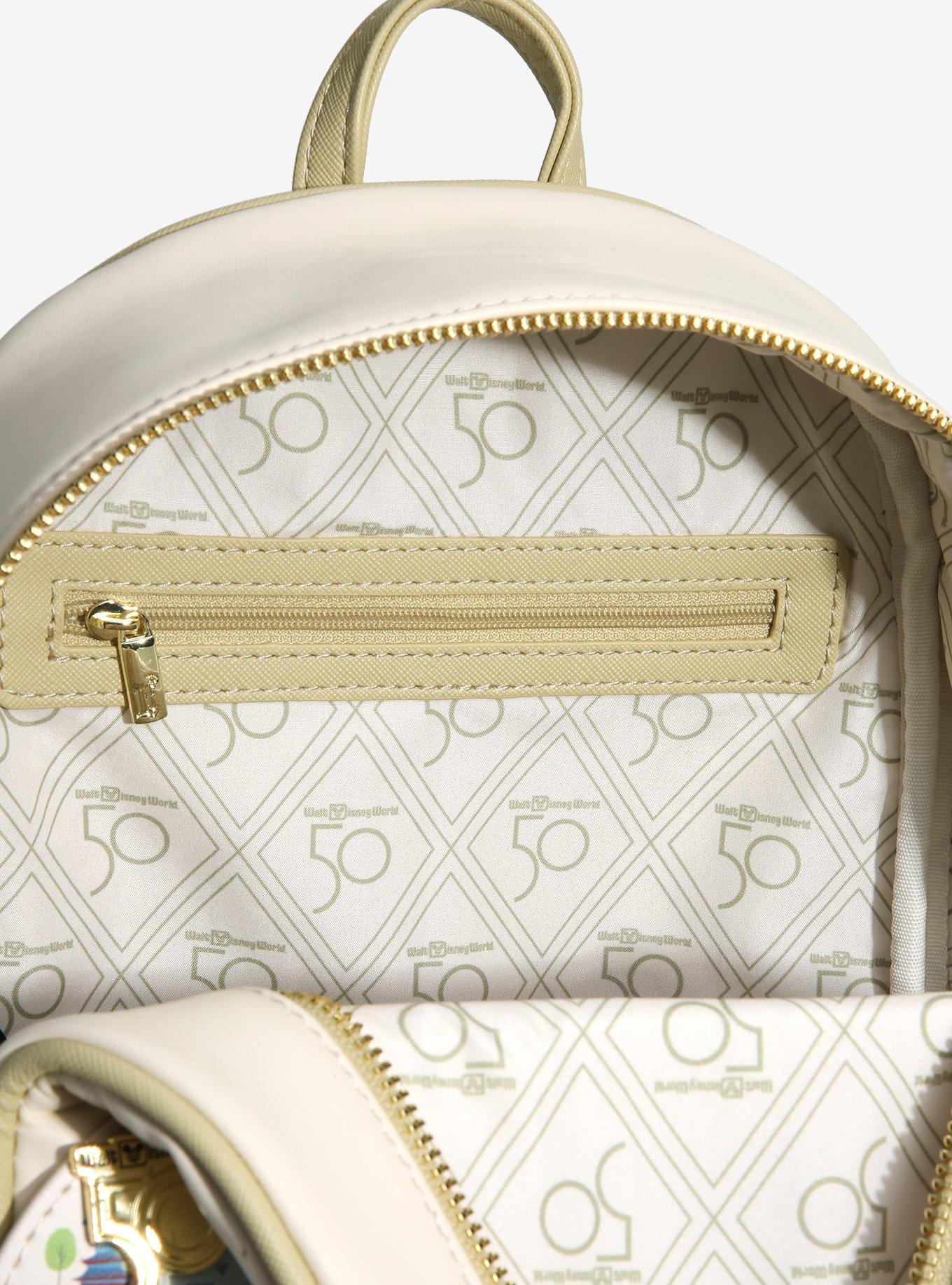 Loungefly Disney Walt Disney World 50th Anniversary Mickey Mouse Map & Attractions Mini Backpack - BoxLunch Exclusive, , alternate