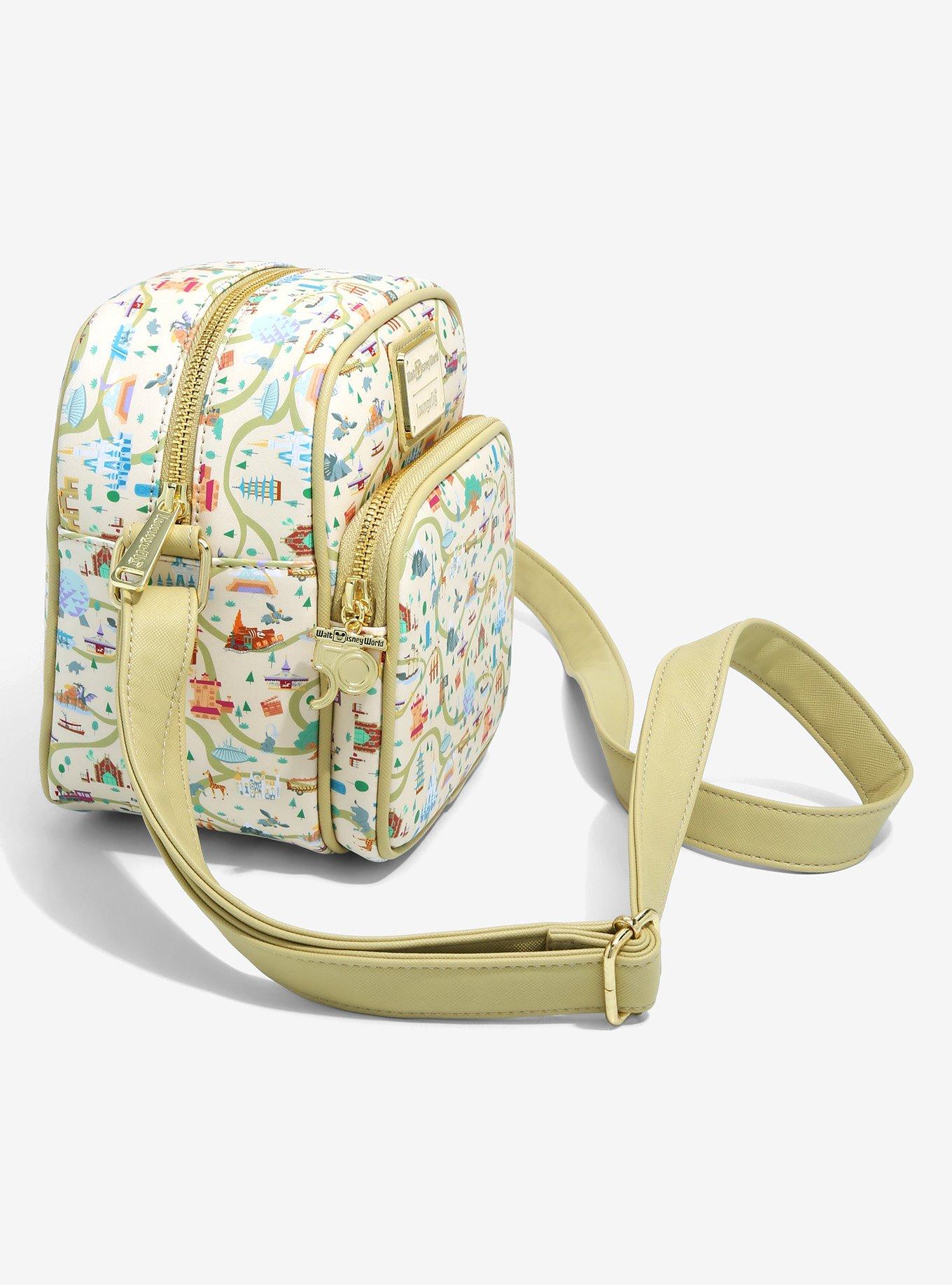Loungefly Disney Walt Disney World 50th Anniversary Map & Attractions Crossbody Bag - BoxLunch Exclusive, , alternate