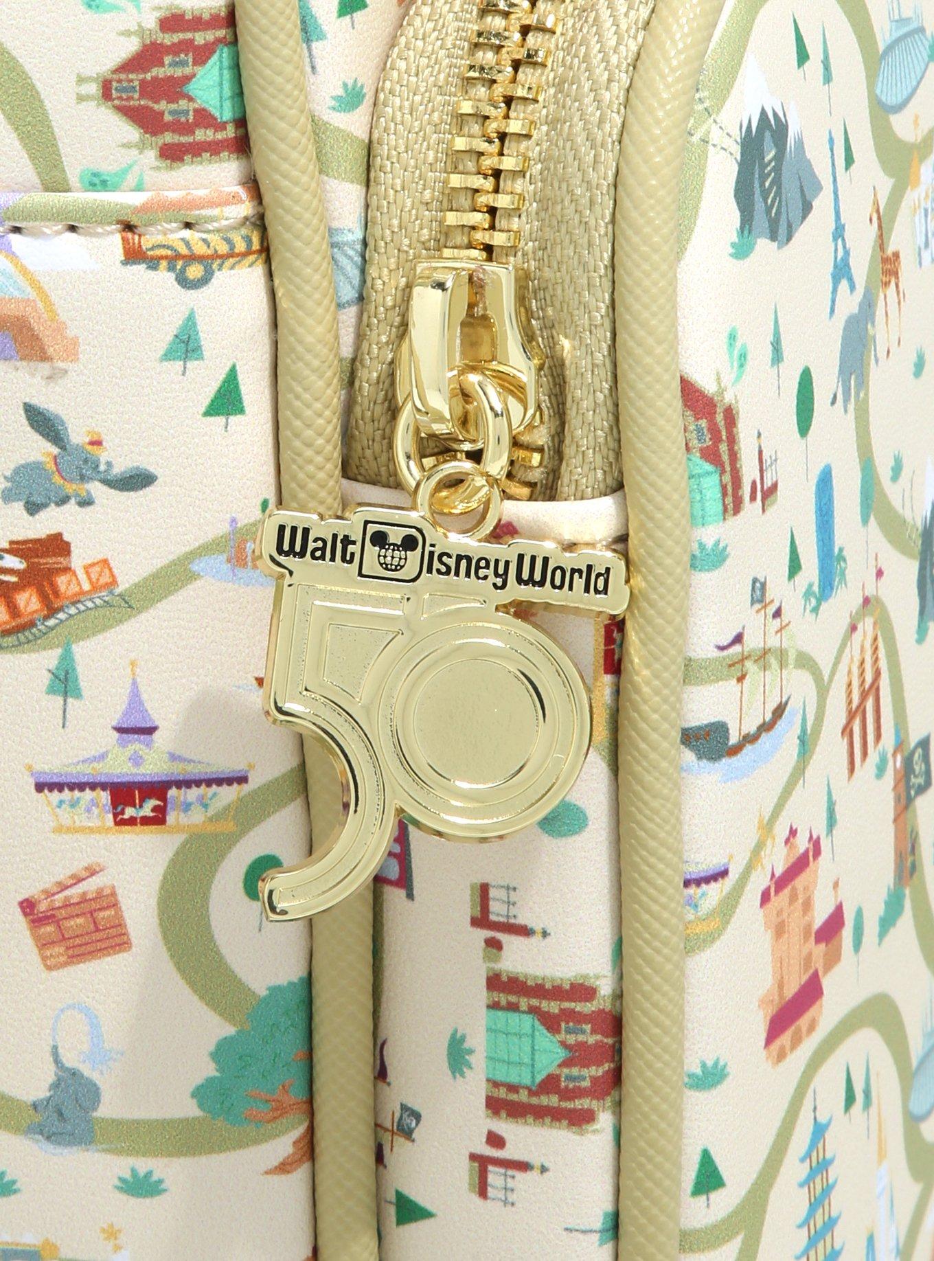 Loungefly Disney Walt Disney World 50th Anniversary Map & Attractions Crossbody Bag - BoxLunch Exclusive, , alternate