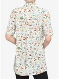 Her Universe Walt Disney World 50th Anniversary Attractions Map Woven Button-Up, MULTI, alternate