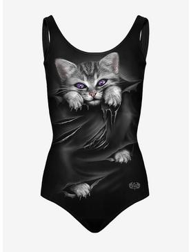 Black Cat Scoop Back Swimsuit, , hi-res