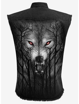 Forest Wolf Sleeveless Woven Button-Up, , hi-res