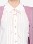 Strawberry Button-Front Girls Woven Top, IVORY, alternate