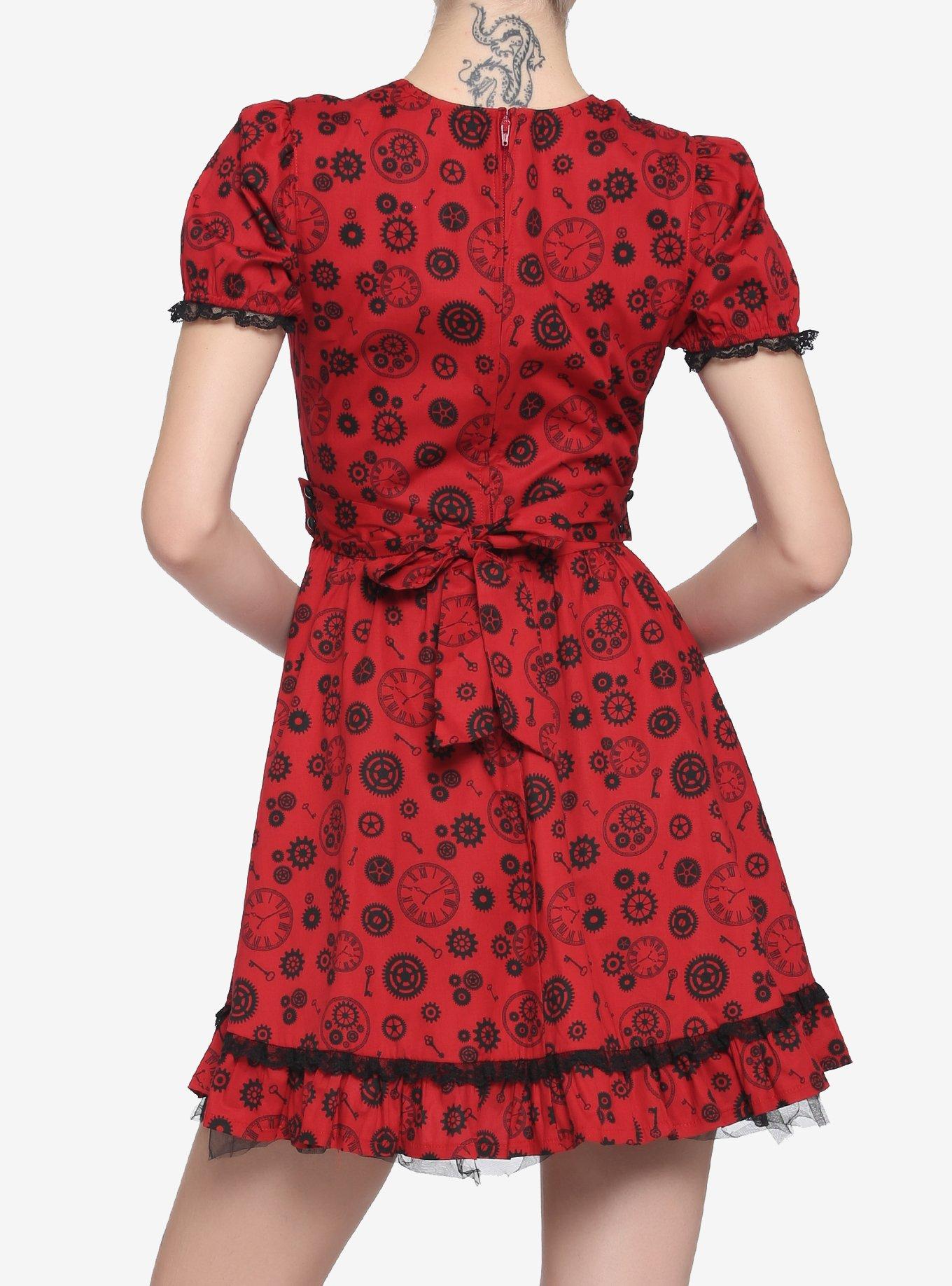 Steampunk Lolita Dress, RED, alternate