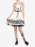 Cream Roses Lace-Front Dress, IVORY, alternate