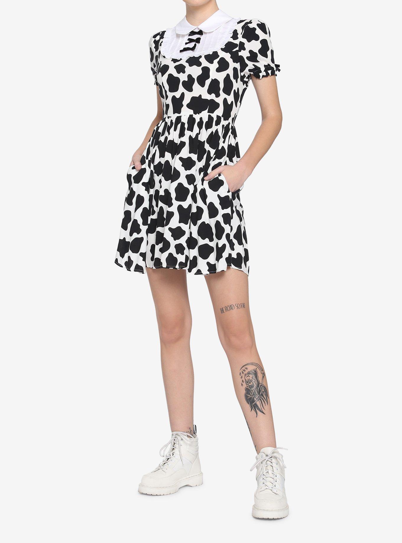 Cow Print Lolita Dress, MULTI, alternate