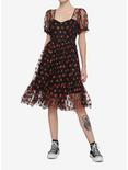 Strawberry Glitter Mesh Dress, STRAWBERRY - BLACK, alternate