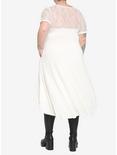 Ivory Lace-Up Hi-Low Dress Plus Size, IVORY, alternate
