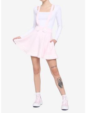 Pink Cat Paw Suspender Skirt, , hi-res