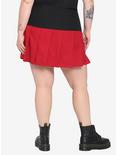 Black & Red Lace-Up Yoke Skirt Plus Size, MULTI, alternate