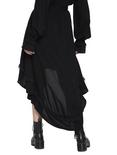 Black Steampunk Hi-Low Skirt, BLACK, alternate