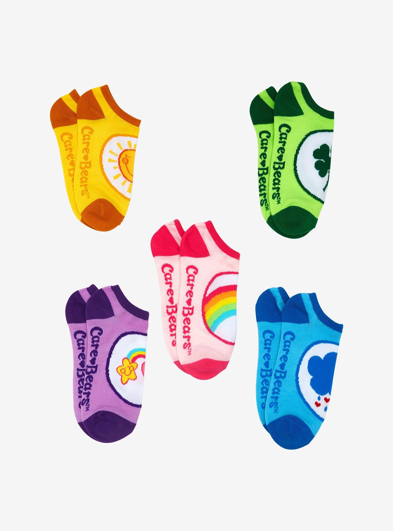 Care Bears Belly Badges No-Show Socks 5 Pair, , alternate