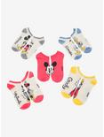 Disney Mickey Mouse & Friends Vintage No-Show Socks 5 Pair, , alternate