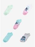Disney Lilo & Stitch Stars No-Show Socks 5 Pair, , alternate