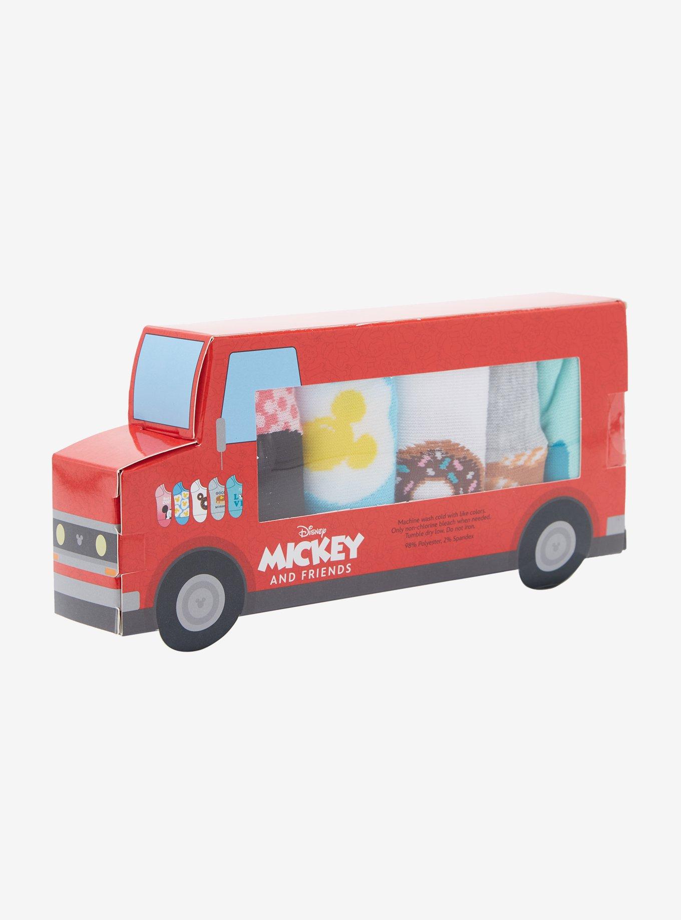 Disney Mickey Mouse Breakfast Foods No-Show Socks 5 Pair, , alternate