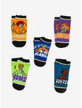 Scooby-Doo! Mystery Gang Quotes No-Show Socks 5 Pair, , alternate