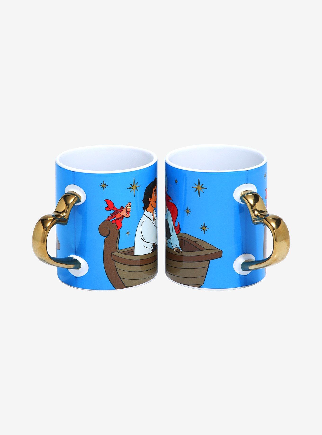Disney The Little Mermaid Ariel & Eric Heart Handle Mug Set, , alternate