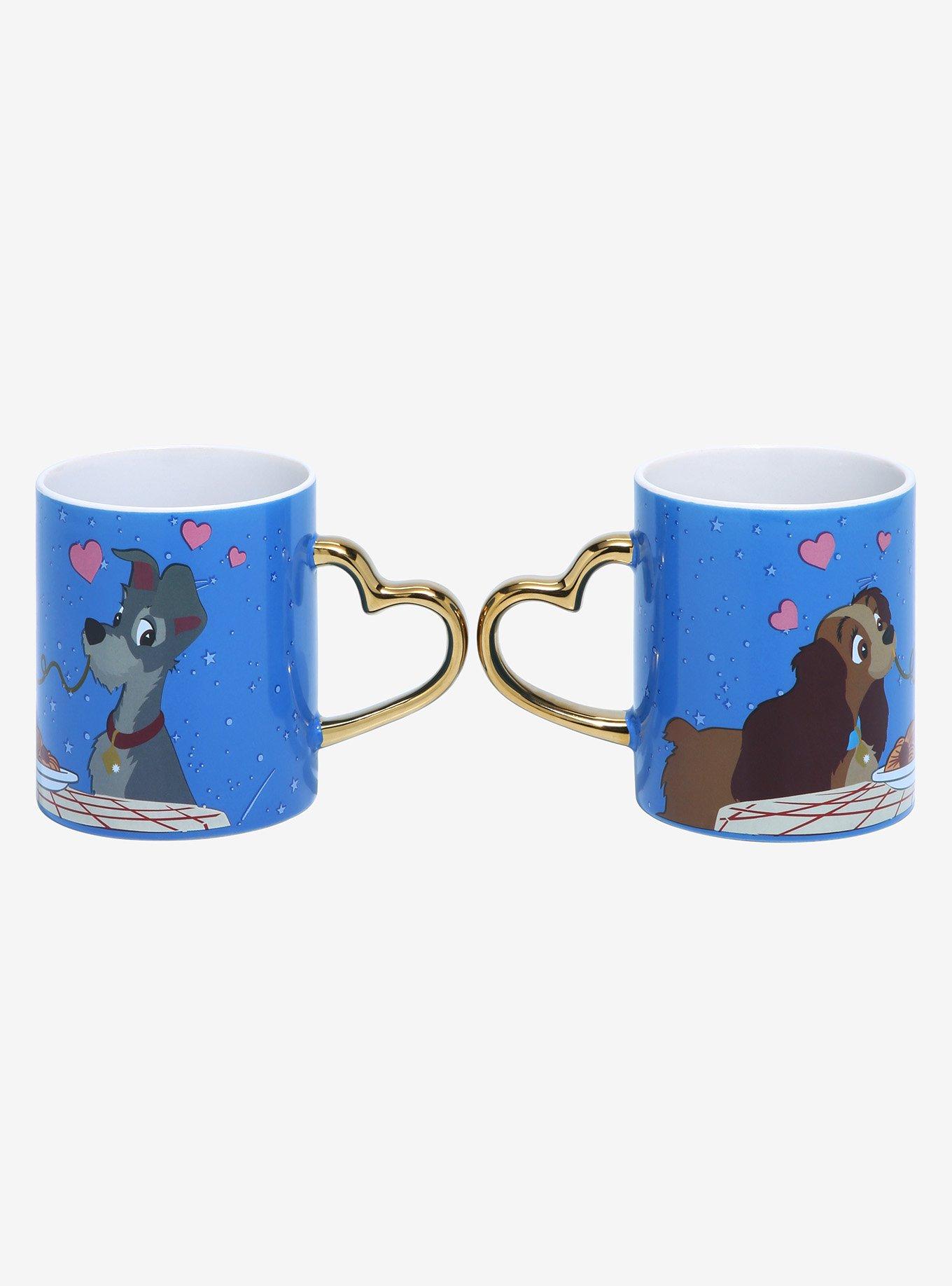 Disney Lady and the Tramp Heart Handle Mug Set, , alternate
