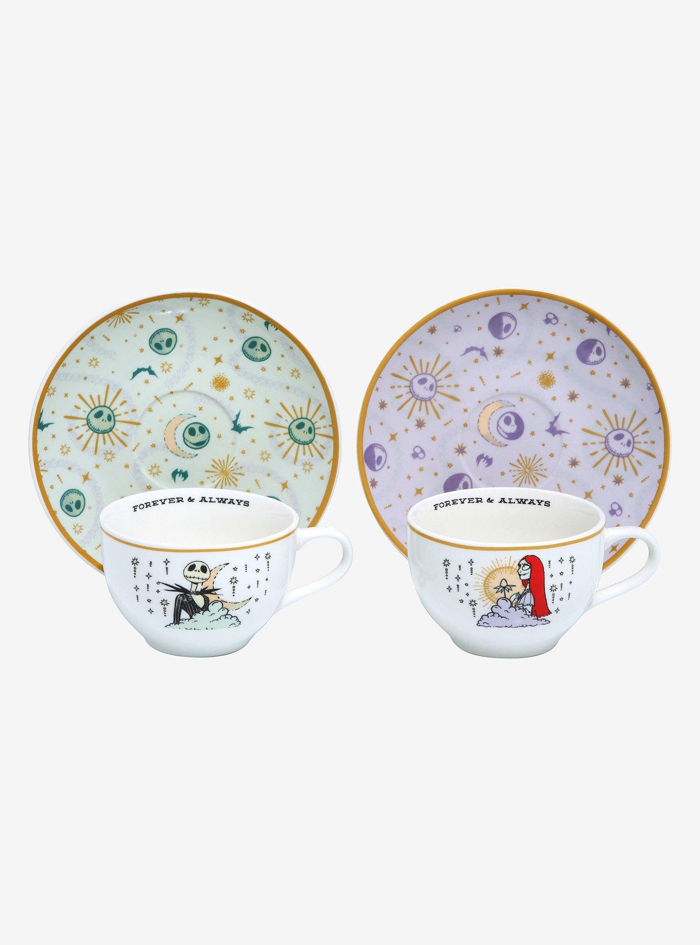 Disney The Nightmare Before Christmas Jack Skellington & Sally Celestial Teacup & Saucer Set, , alternate