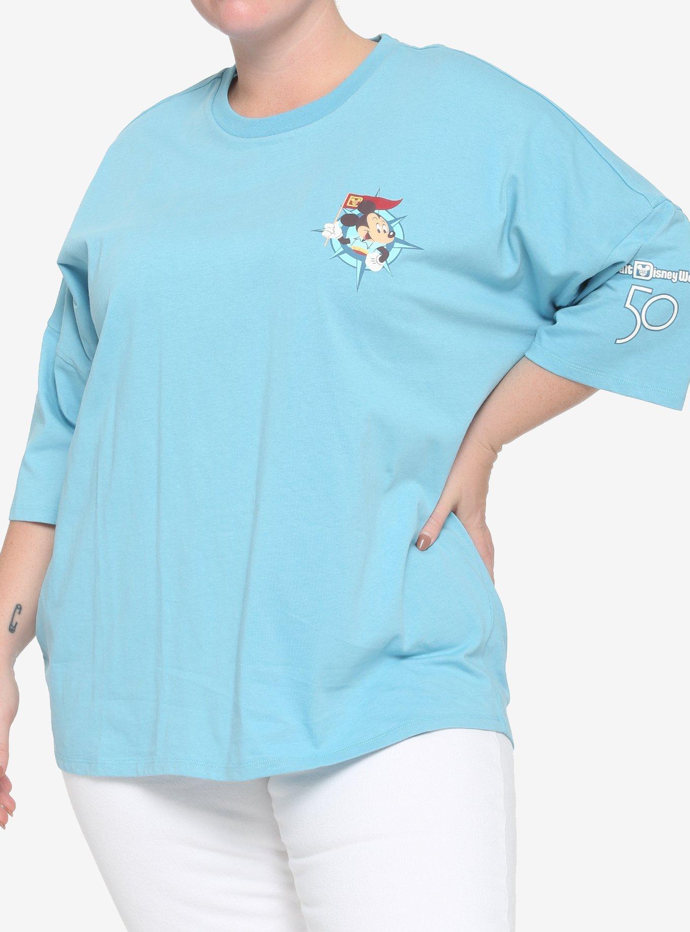 Her Universe Walt Disney World 50th Anniversary Mickey Mouse & Friends Girls Athletic Jersey T-Shirt Plus Size, MULTI, alternate