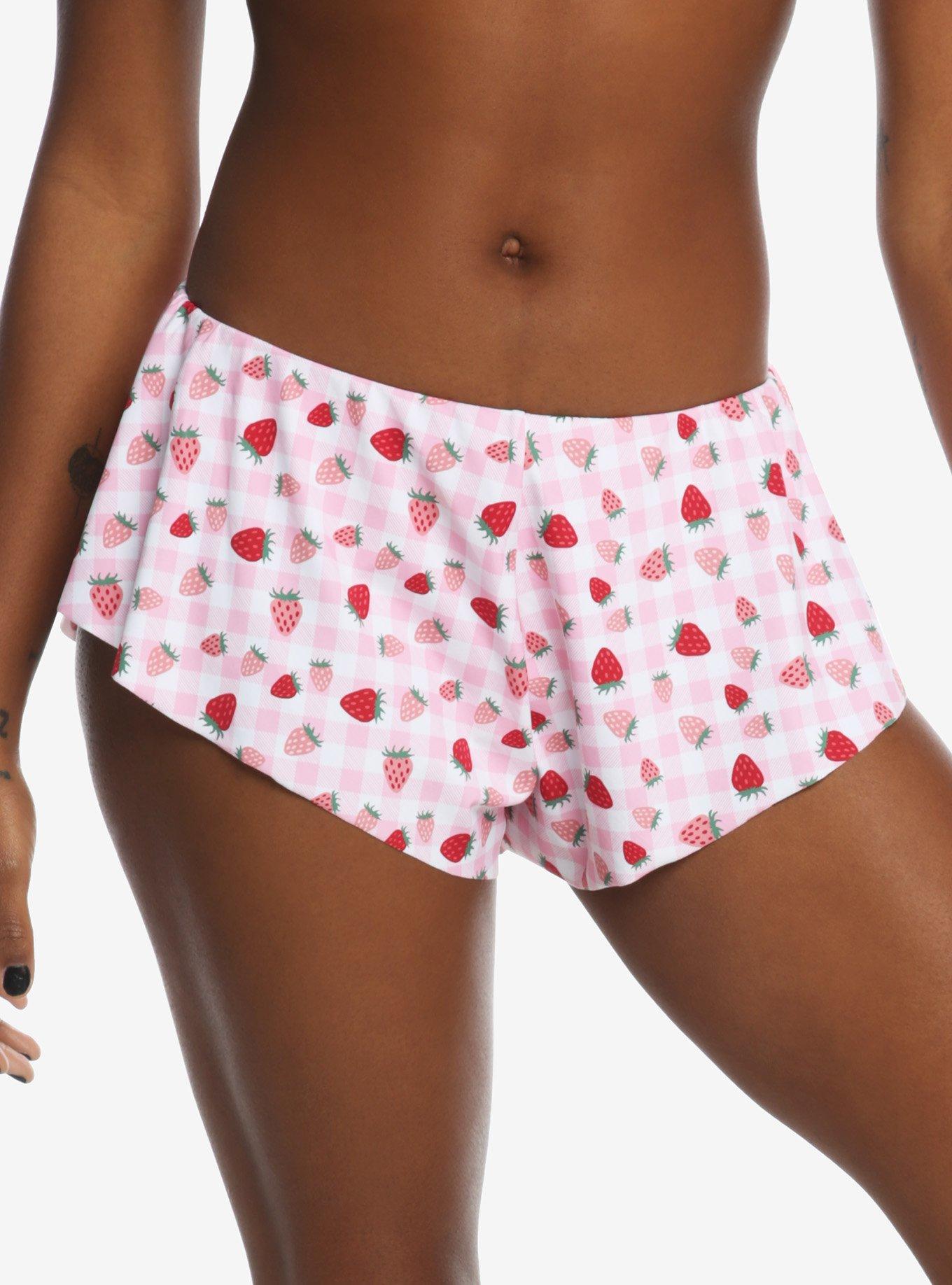 Strawberry Ruffled Swim Shorts, MULTI, alternate