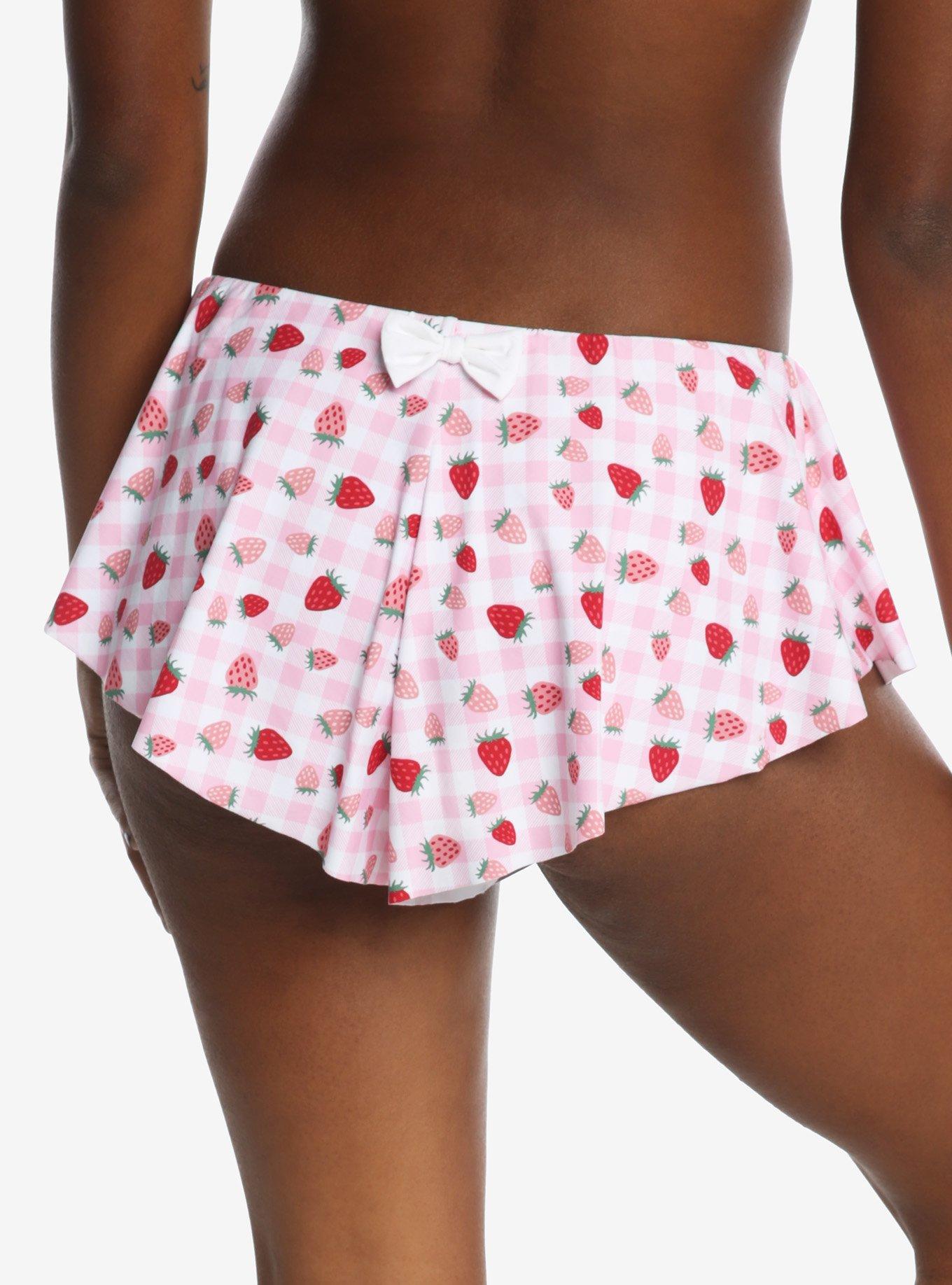 Strawberry Ruffled Swim Shorts, MULTI, alternate