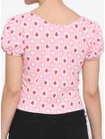 Her Universe Disney Minnie Mouse Strawberry Gingham Girls Top, MULTI, alternate