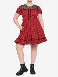 Steampunk Lolita Dress Plus Size, RED, alternate