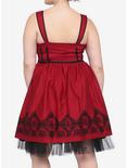 Red Roses Lace-Front Dress Plus Size, RED, alternate