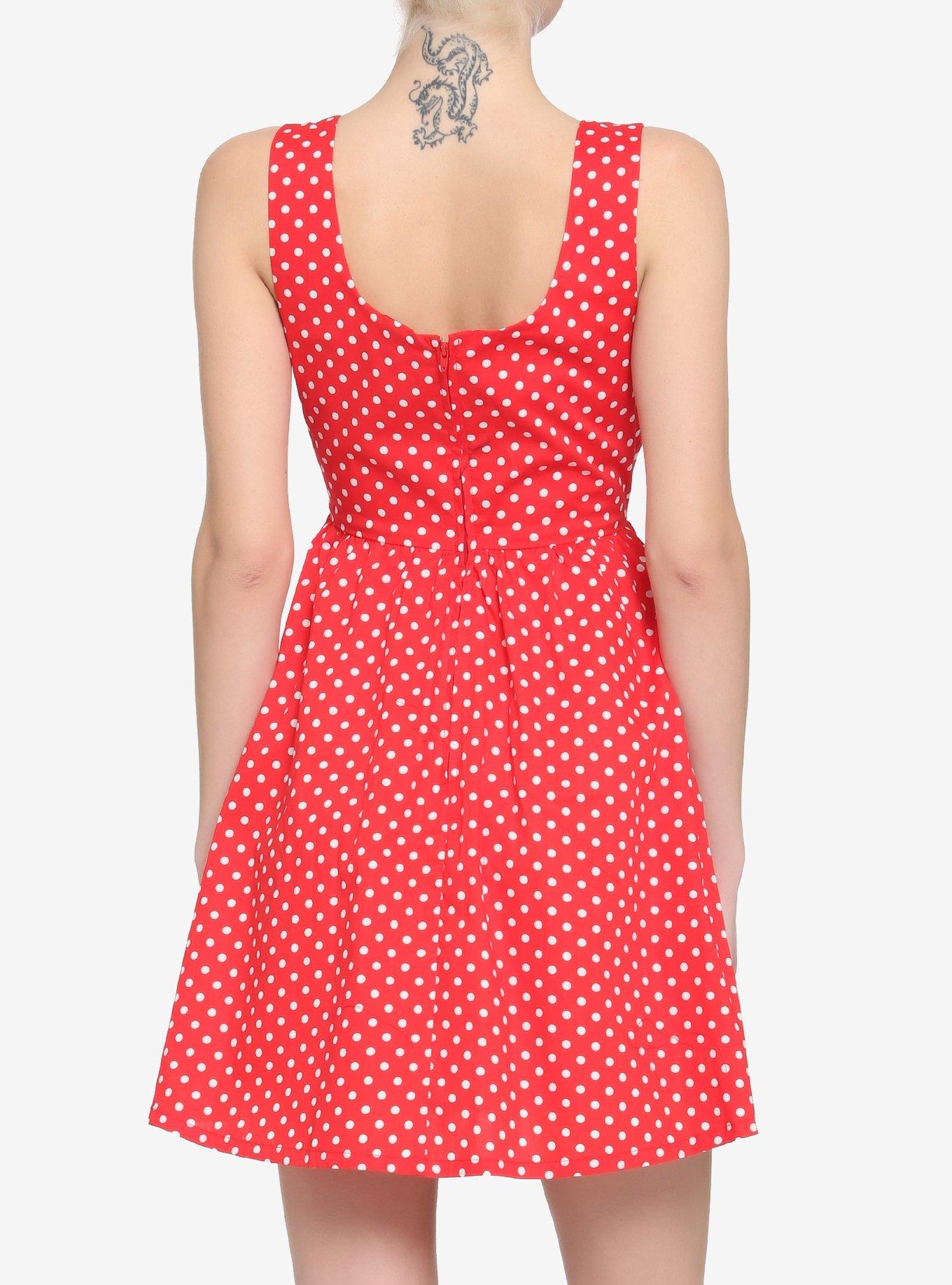 Her Universe Disney Minnie Mouse Polka Dots Babydoll Dress, MULTI, alternate