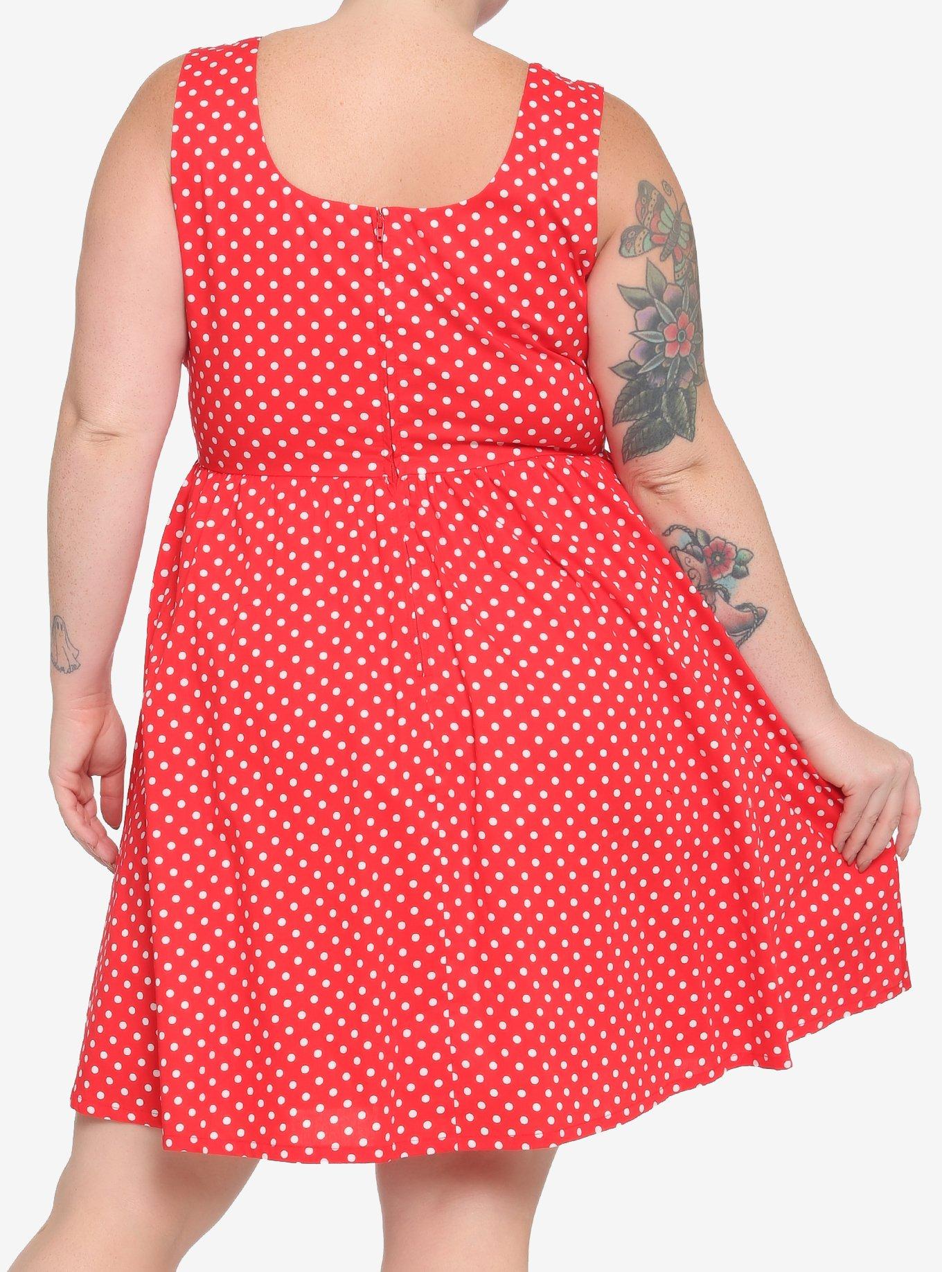 Her Universe Disney Minnie Mouse Polka Dots Babydoll Dress Plus Size, MULTI, alternate