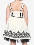 Cream Roses Lace-Front Dress Plus Size, IVORY, alternate