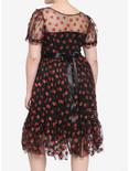Strawberry Glitter Mesh Dress Plus Size, STRAWBERRY - BLACK, alternate