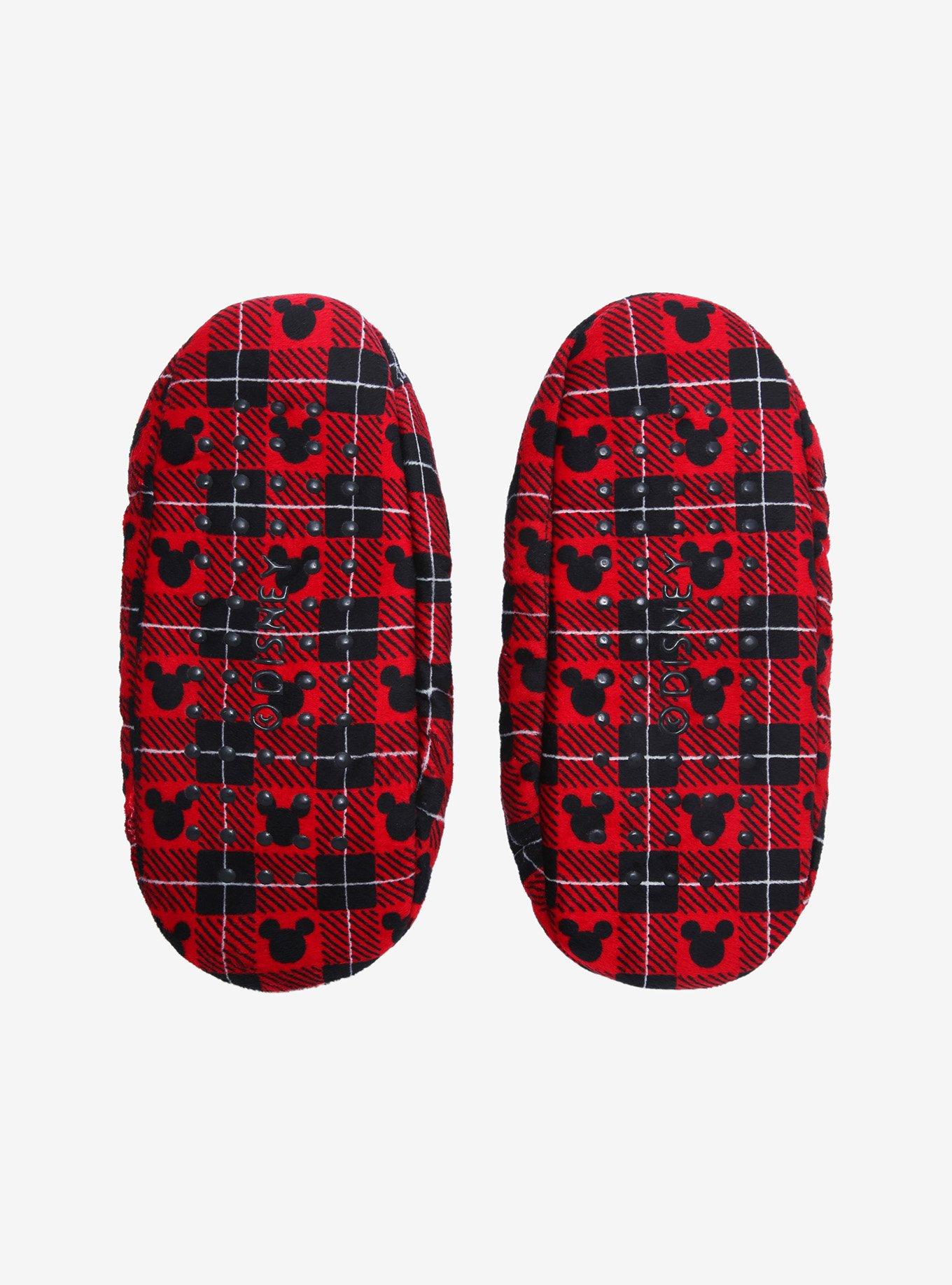 Disney Mickey Mouse Plaid Cozy Slippers, , alternate