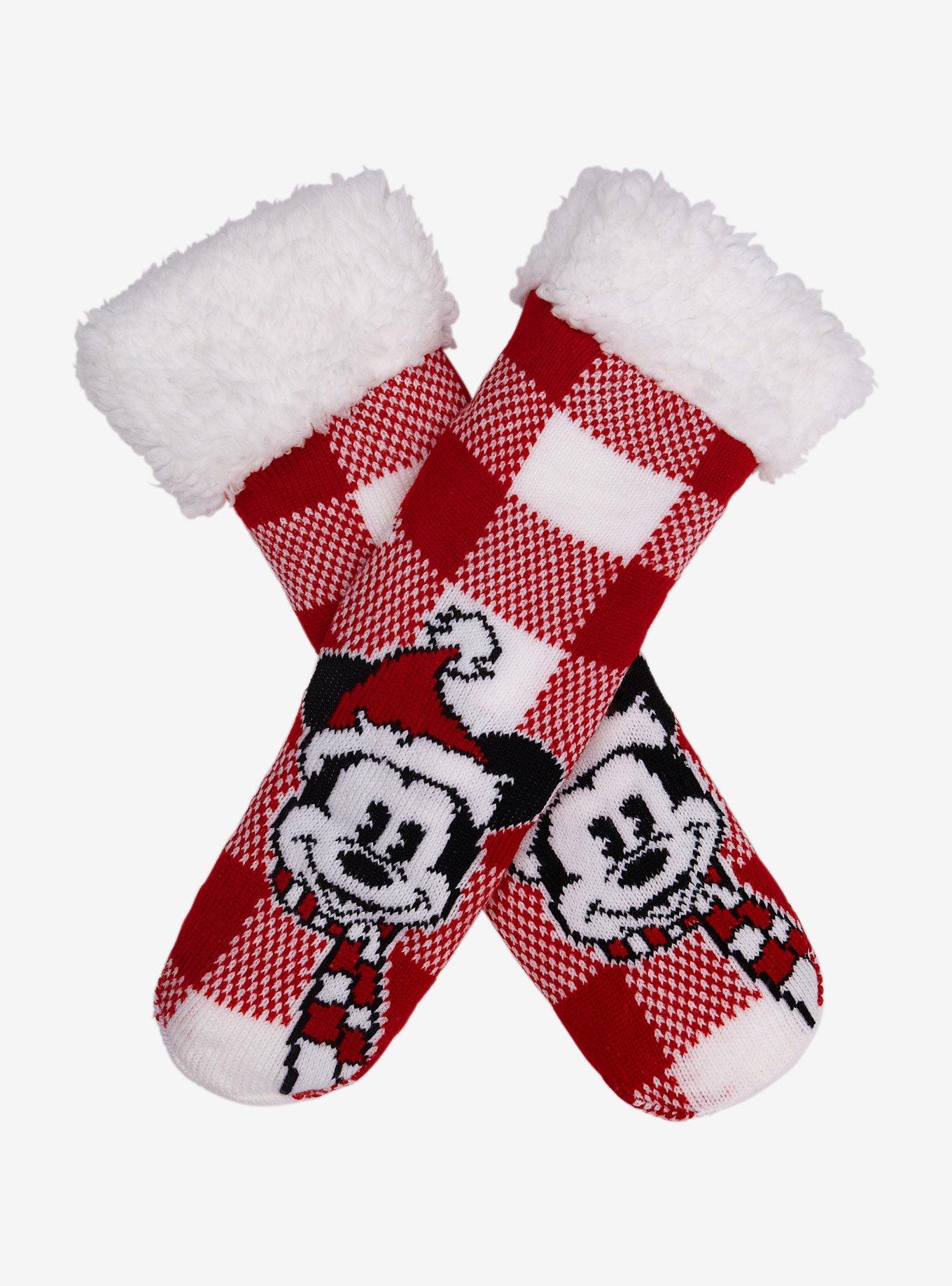 Disney Mickey Mouse Santa Cozy Socks, , alternate