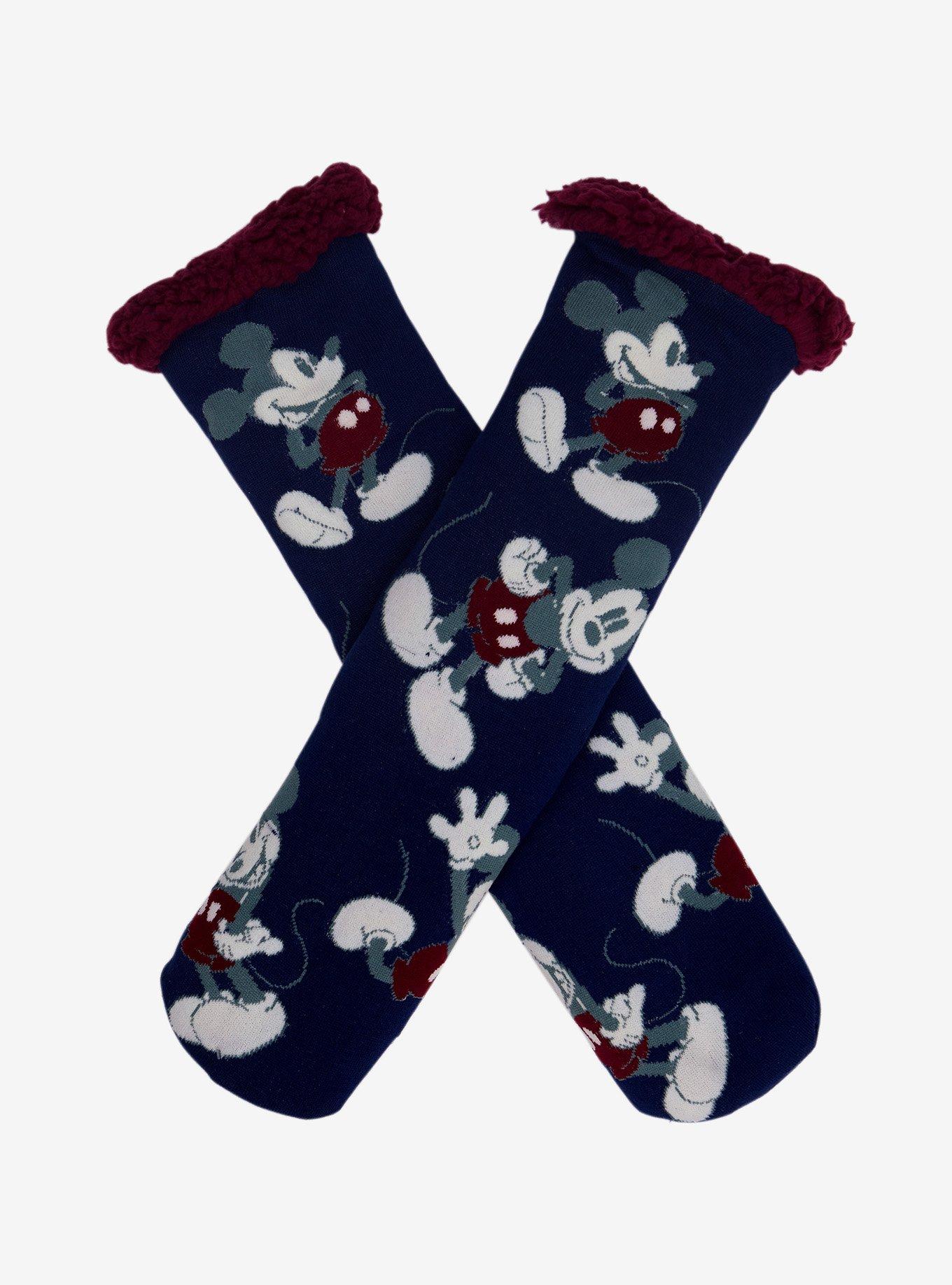 Disney Mickey Mouse Dark Cozy Socks, , alternate