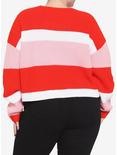 Her Universe Disney Minnie Mouse Strawberry Stripe Girls Knit Sweater Plus Size, MULTI, alternate