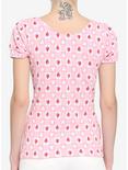 Her Universe Disney Minnie Mouse Strawberry Gingham Top, MULTI, alternate