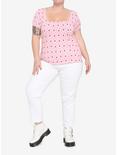 Her Universe Disney Minnie Mouse Strawberry Gingham Top Plus Size, MULTI, alternate