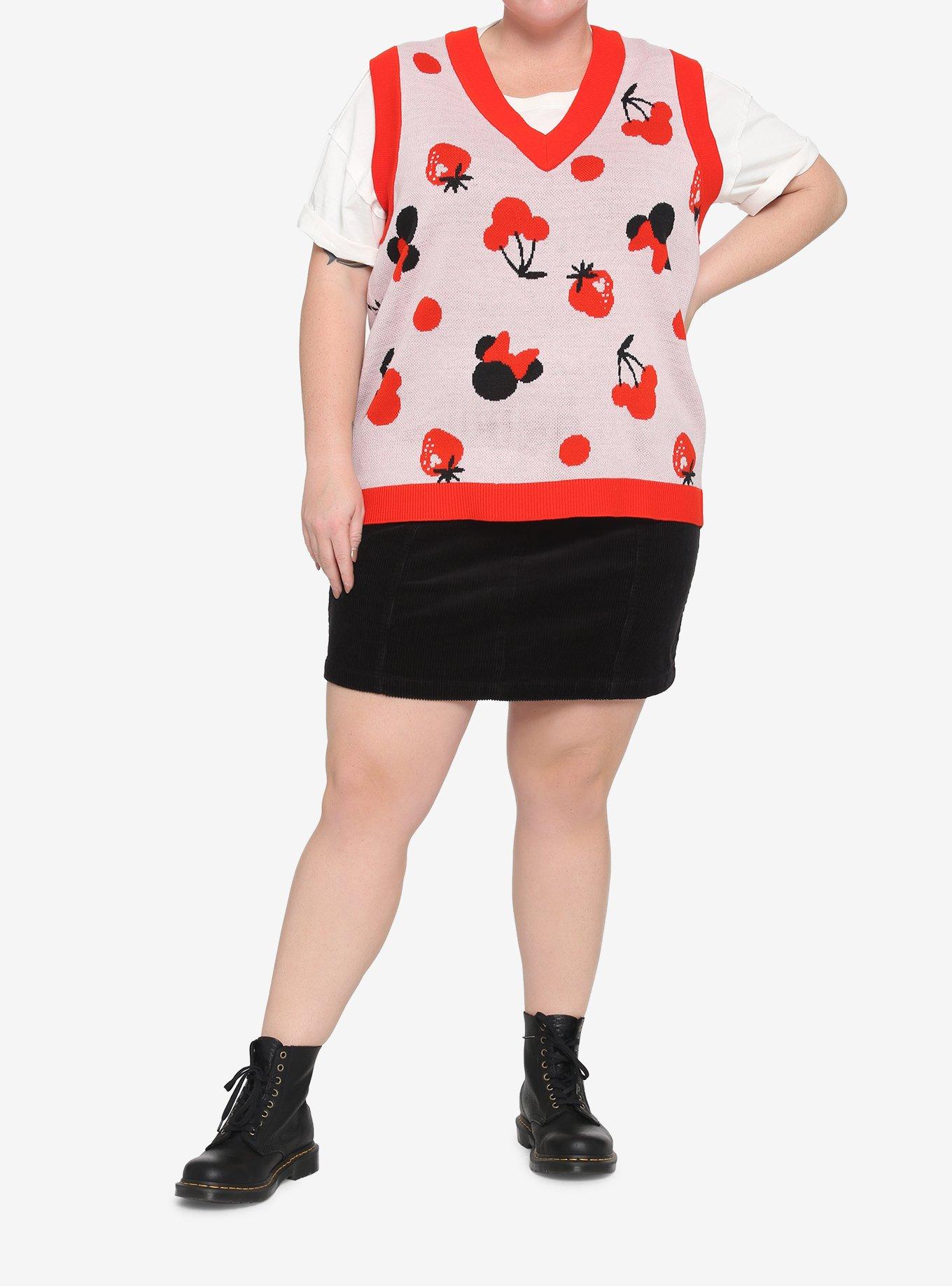 Her Universe Disney Minnie Mouse Fruit Sweater Vest Plus Size, MULTI, alternate