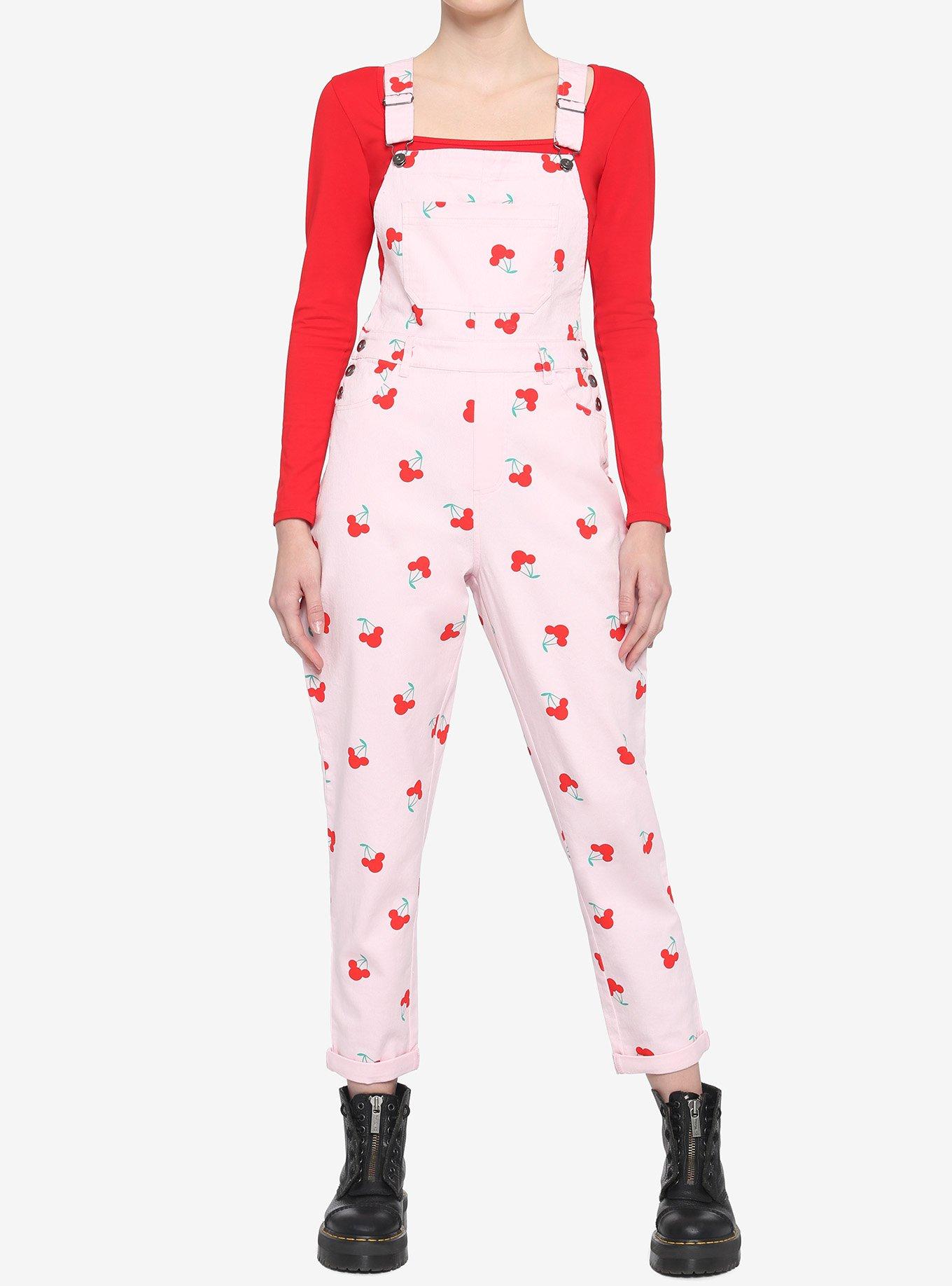 Her Universe Disney Minnie Mouse Cherry Overalls, MULTI, alternate